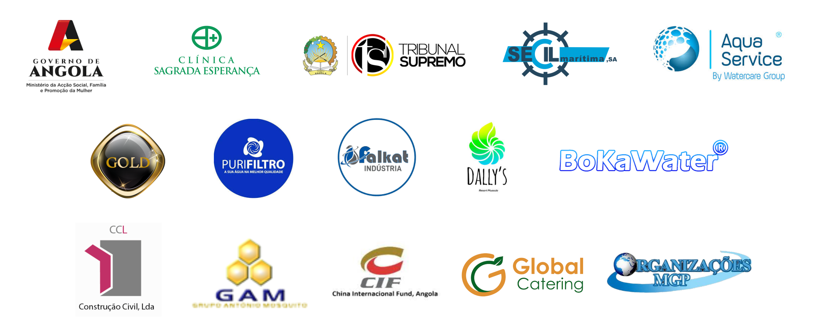 Logos dos nossos clientes e parceiros em Angola - R-Mont